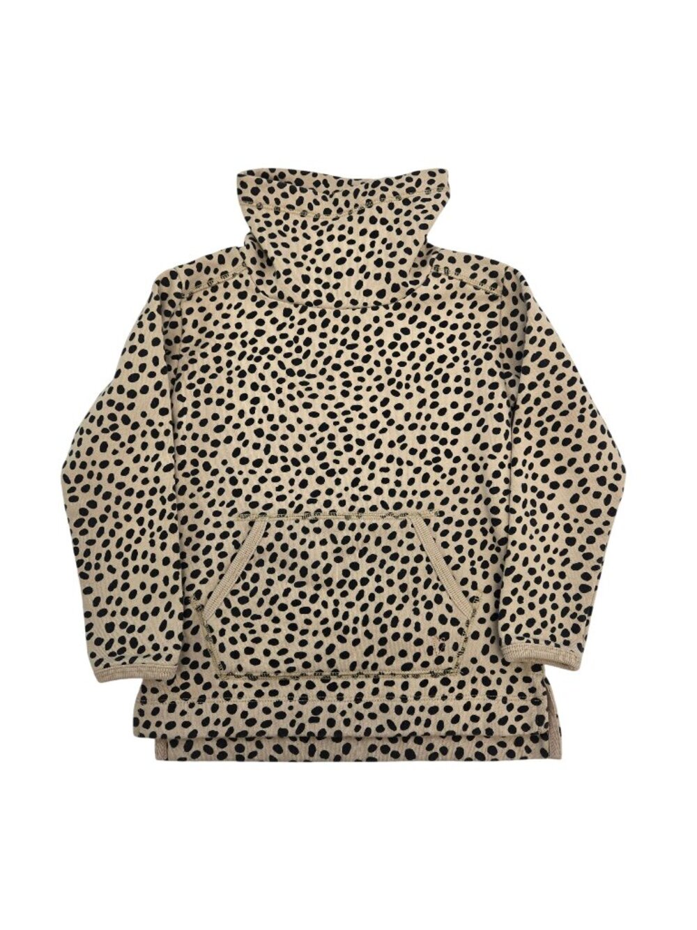 J. Crew Crewcuts Cheetah Print Funnel Neck Sweatshirt Size Girls' XS
